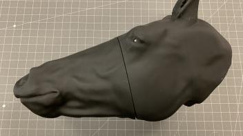 3D printed horse head
