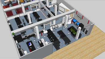 Rendering of TEAM Lab at Aggie Square
