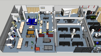 Rendering of TEAM Lab at Aggie Square